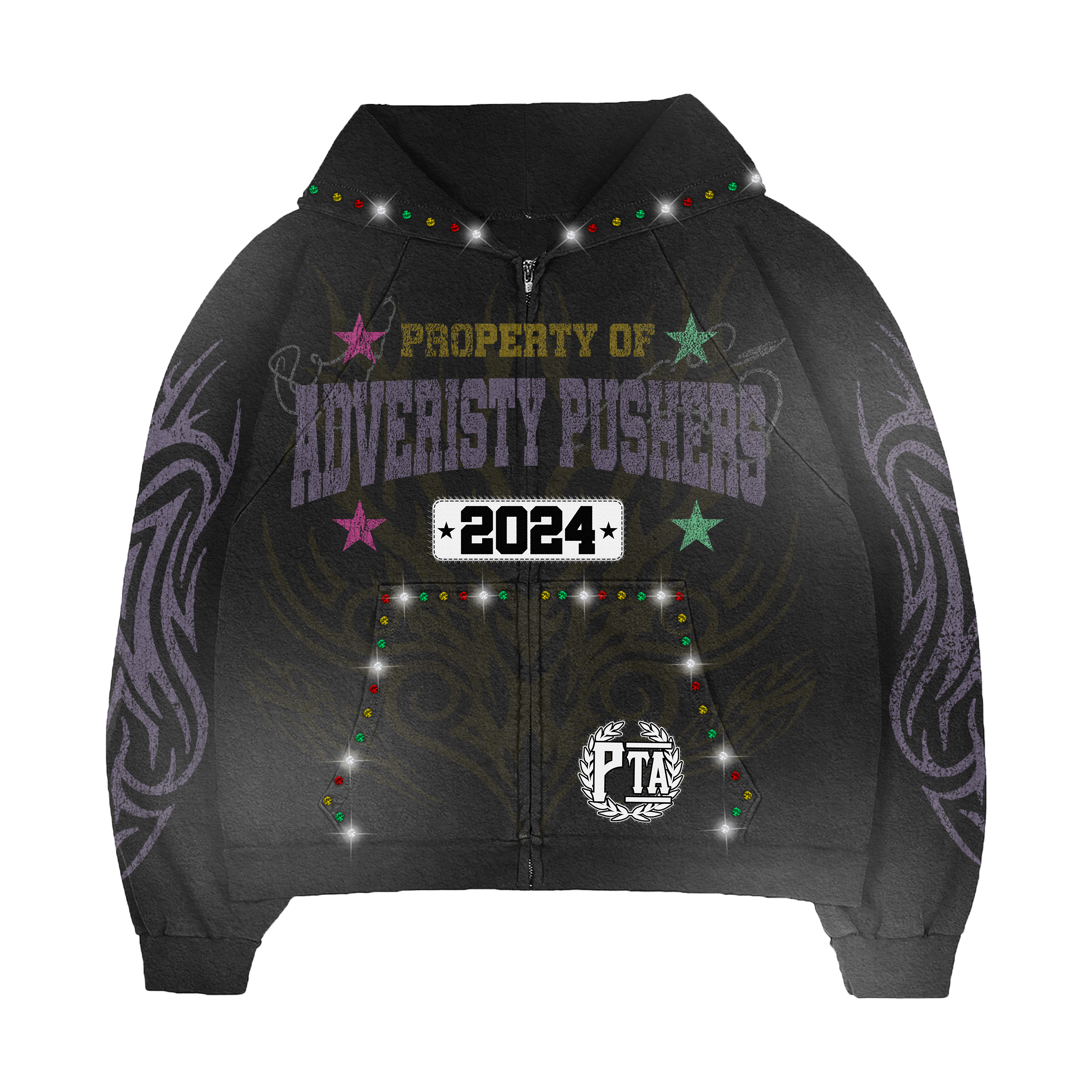 Black "Adversity Pusher" Hoodie